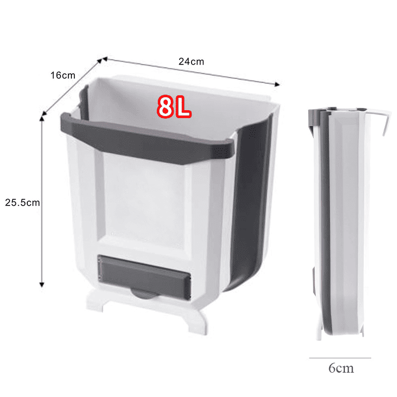 Lixeira de pendurar dobrável 8L/10L
