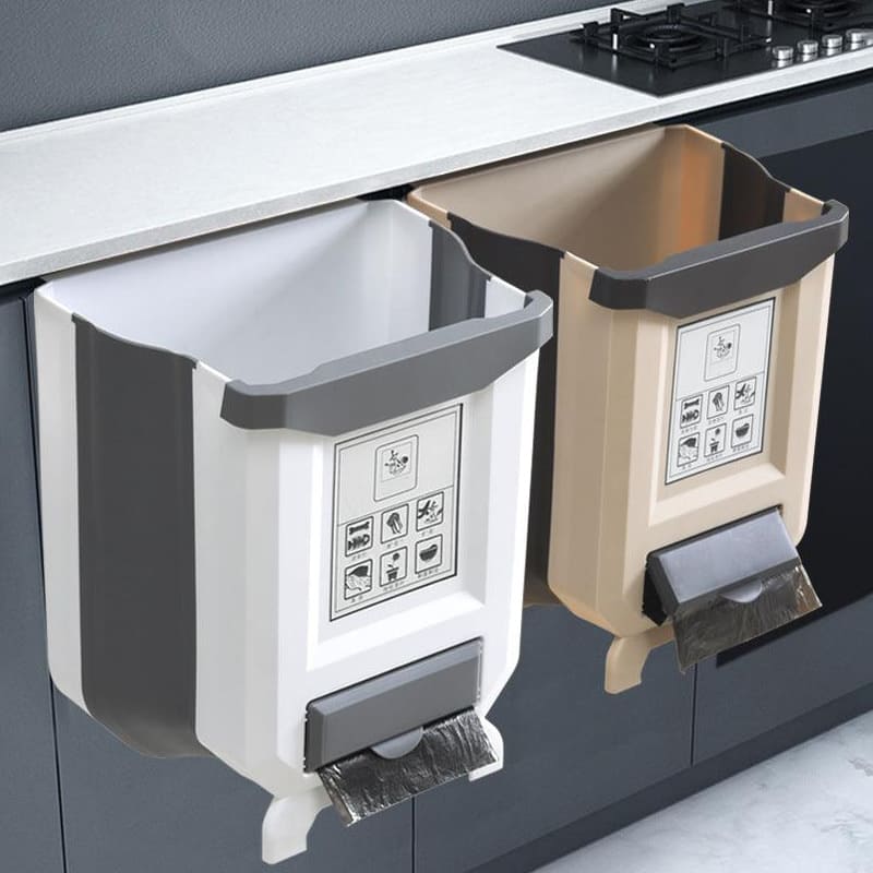 Lixeira de pendurar dobrável 8L/10L