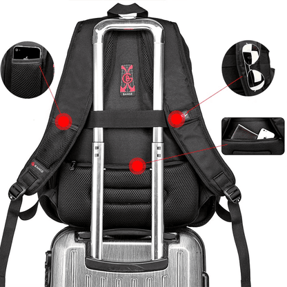 Mochila Bange impermeável 45l com entrada para fone de ouvido e entrada USB para carregamento de bateria de celular