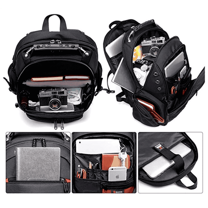Mochila Bange impermeável 45l com entrada para fone de ouvido e entrada USB para carregamento de bateria de celular
