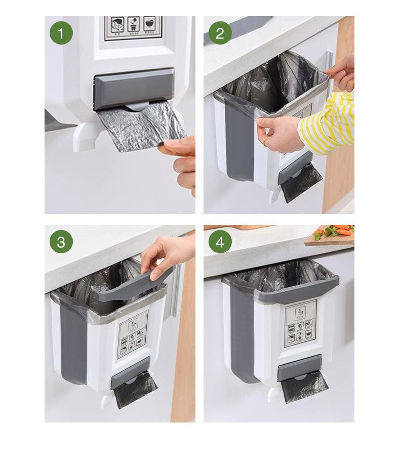 Lixeira de pendurar dobrável 8L/10L