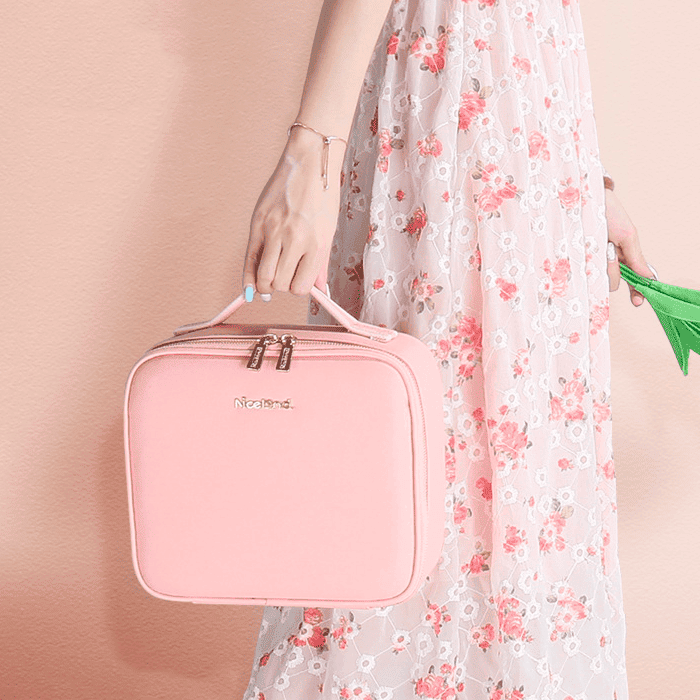 Make-up-Organizer-Tasche mit Spiegel und integrierter LED