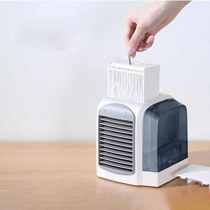 Mini refrigerador/ar condicionado/ventilador portátil com entrada USB (modelo 2)