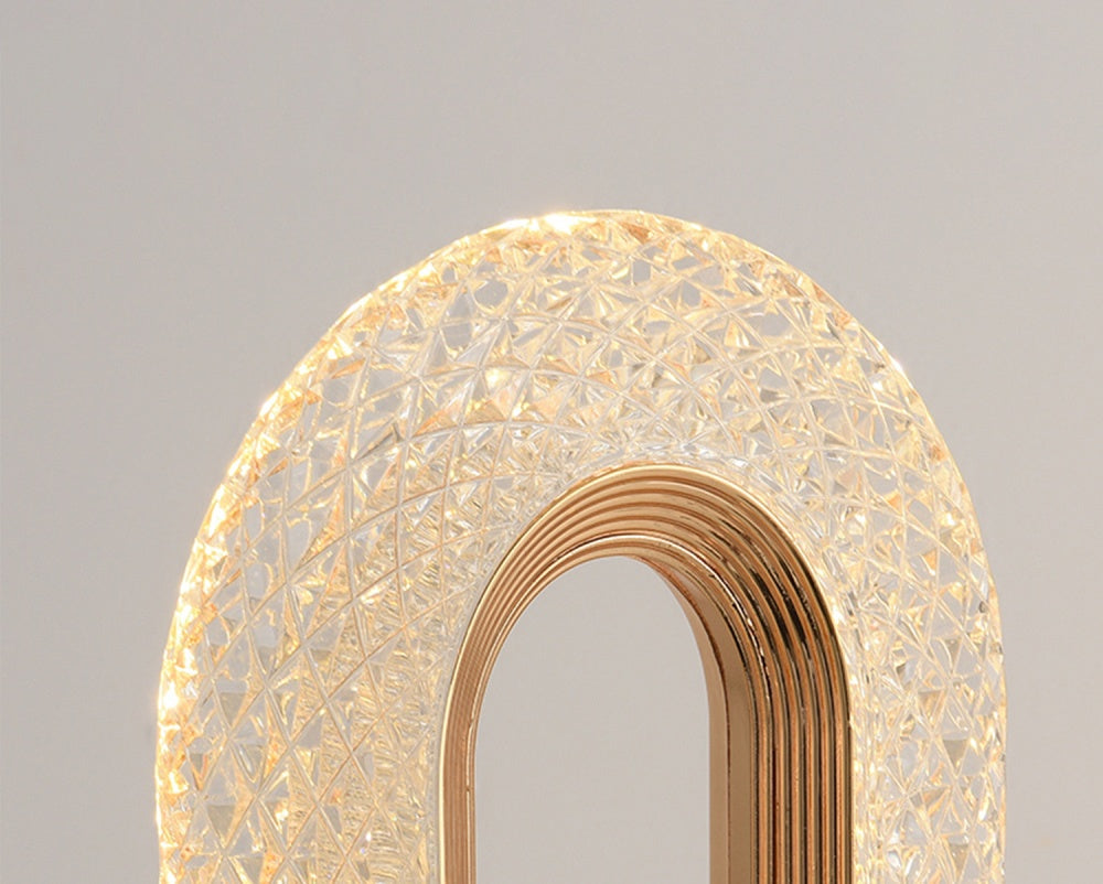 Luminária de mesa sofisticada oval