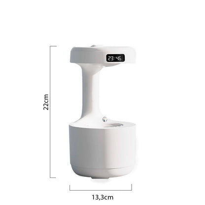 Umidificador de ar antigravidade com efeito de gotas de água levitando e entrada USB (800ml)
