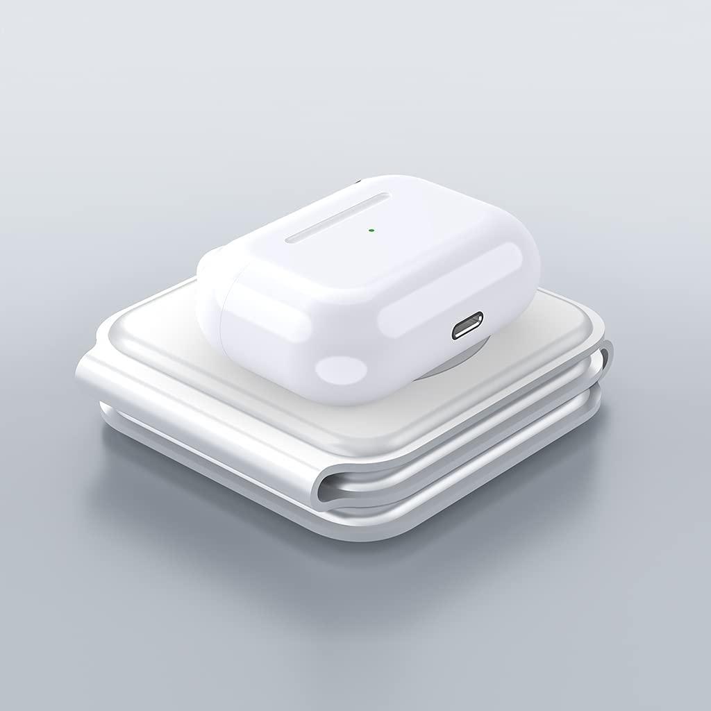Carregador portátil sem fio dobrável 3 em 1 (compatível com iPhones MagSafes) - Rede Canan