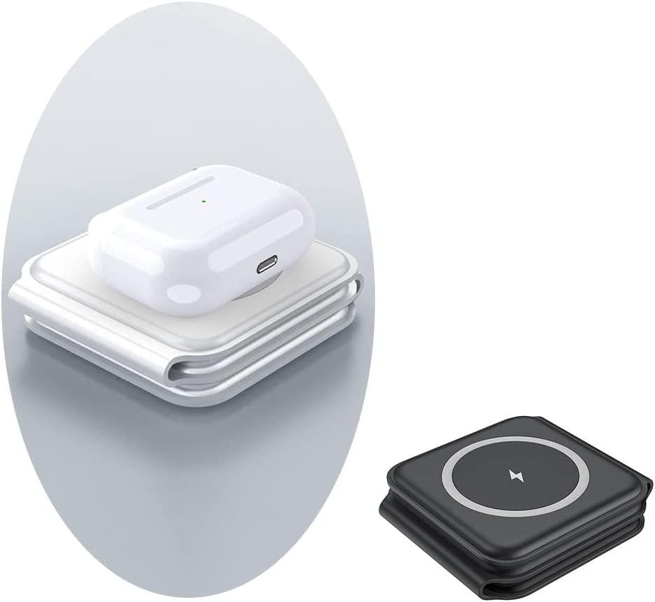 Carregador portátil sem fio dobrável 3 em 1 (compatível com iPhones MagSafes) - Rede Canan