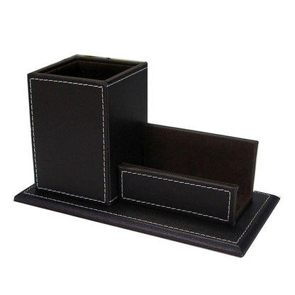 Organizer with card holder and pencil and pen holder for office