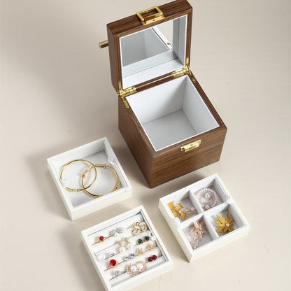 Caixa para joias/porta-joias de madeira (modelo 2)