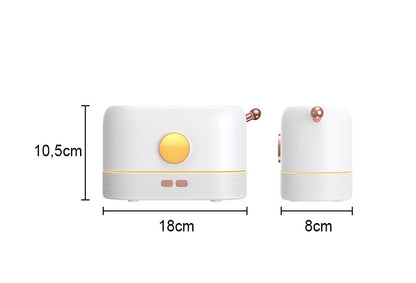 Lufterfrischer, Luftbefeuchter und Flammensimulatorlampe mit USB-Eingang (Modell 2)