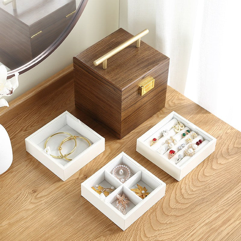 Caixa para joias/porta-joias de madeira (modelo 2)