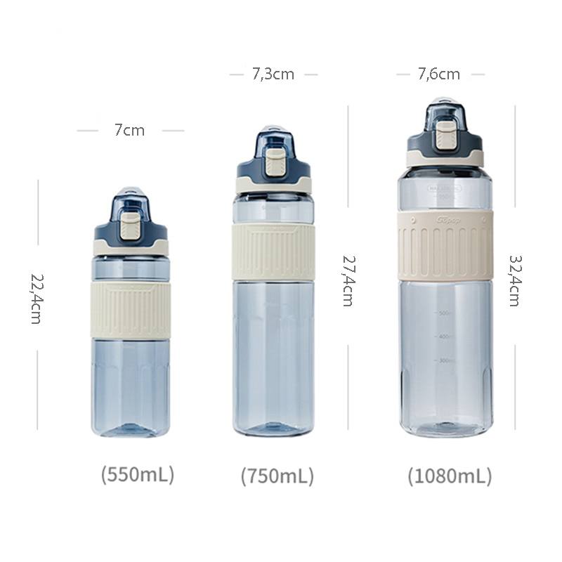 550 ml/750 ml/1080 ml auslaufsichere Wasserflasche