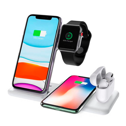 New wireless charger 4 in 1 15W fast charge foldable mobile phone headset watch universal bracket wireless charger - FOTOS EDITADAS