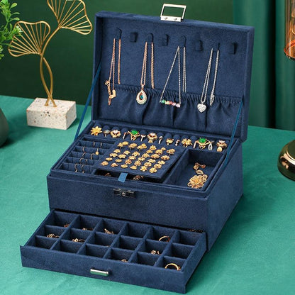 Caixa porta-joias com revestimento aveludado - Rede Canan