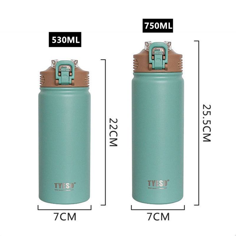 Auslaufsichere Edelstahl-Thermosflasche 530 ml/750 ml