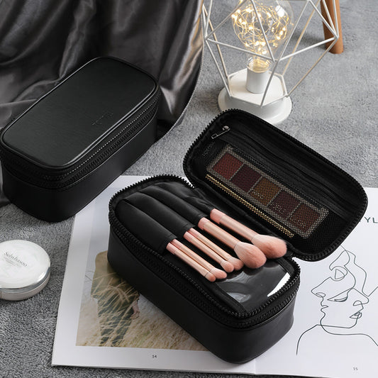 Makeup bag/case with double compartment