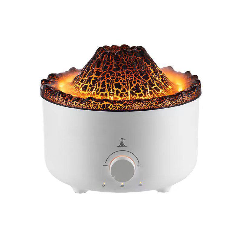 Aromatizer, humidifier and volcano simulator lamp with USB input