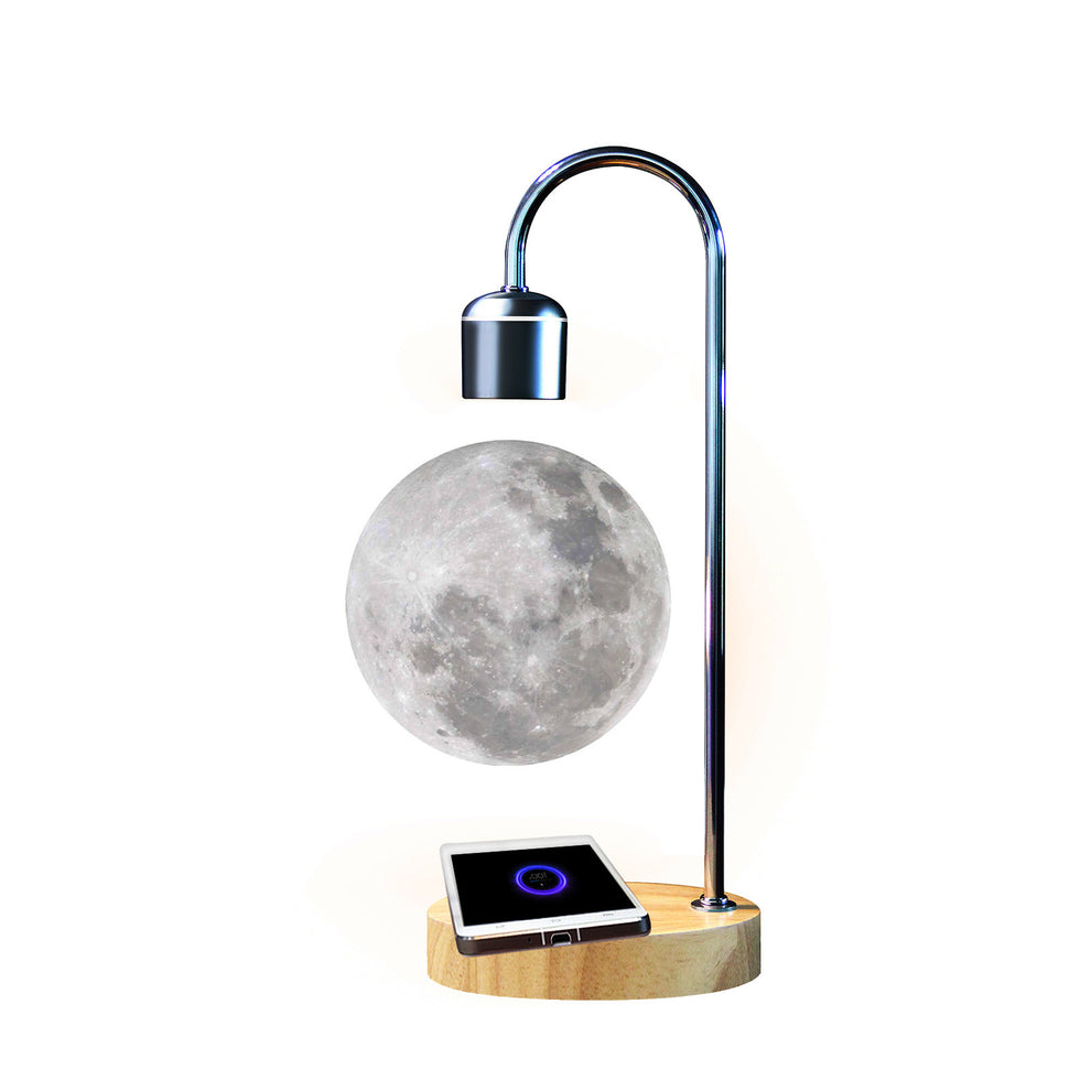 Luminária lua flutuante com levitação magnética e carregador sem fio e ...