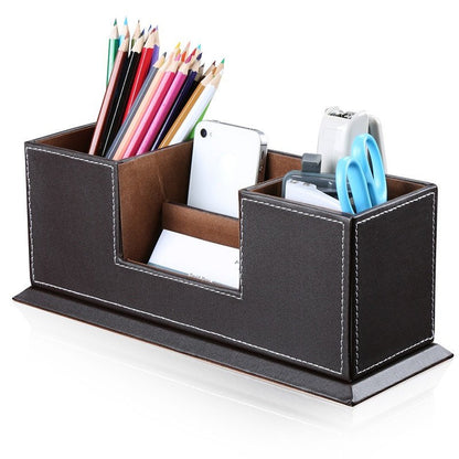Büro-Organizer-Box mit 2 Bleistift- und Stifthaltern