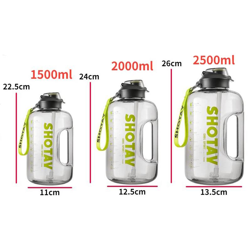 1500 ml/2000 ml/2500 ml auslaufsichere Wasserflasche