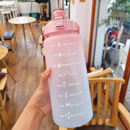 Auslaufsichere bunte TikTok-Wasserflasche 2000 ml