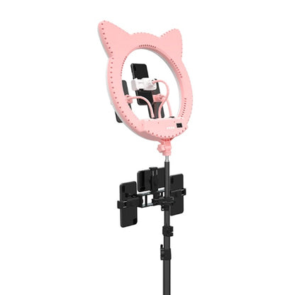 Cat ears ring light with adjustable tripod, 3 colors and cell phone holders