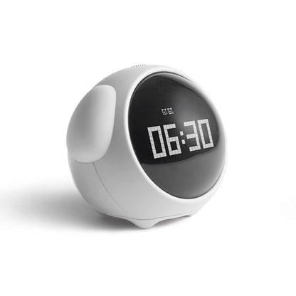 Digital desk clock/alarm clock with lamp and interactive pixel expression