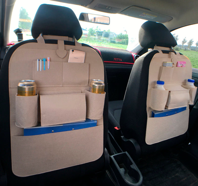 Storage compartment for car seat/seat