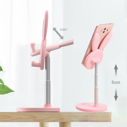 Cell Phone and iPad/Tablet Holder with Adjustable Elevation and Rabbit Ears Shape