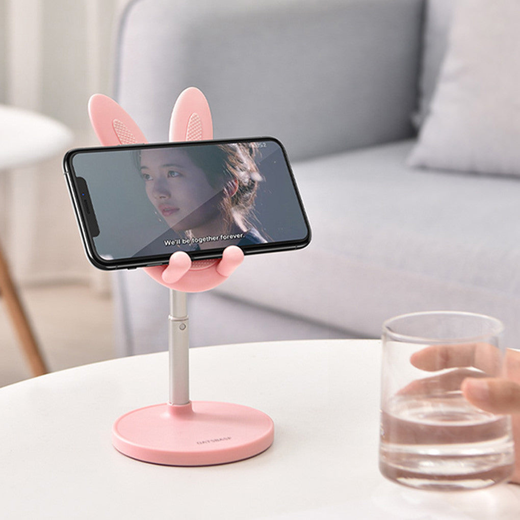 Cell Phone and iPad/Tablet Holder with Adjustable Elevation and Rabbit Ears Shape