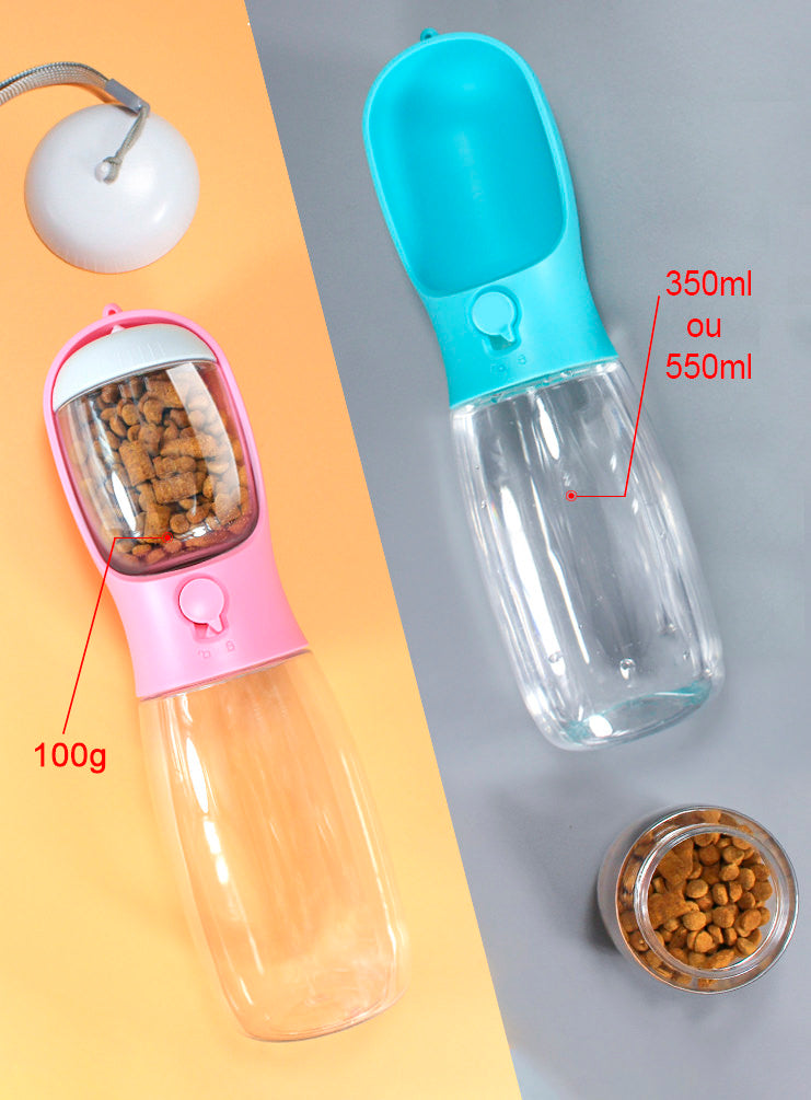 Garrafa com dispenser de água para pets