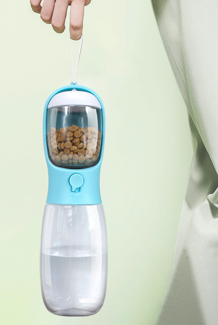 Bottle with water dispenser for pets