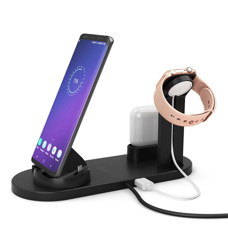 4-in-1 portable wireless and induction charger